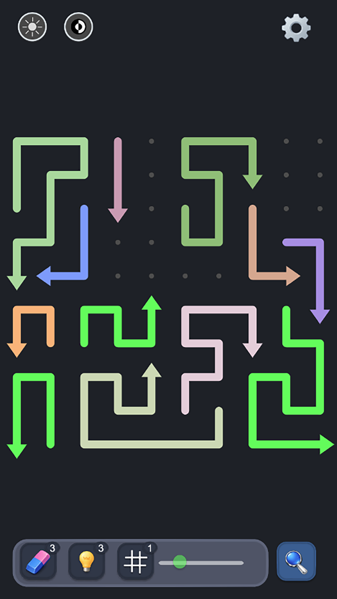 Arrow Puzzle Go early arrow grid